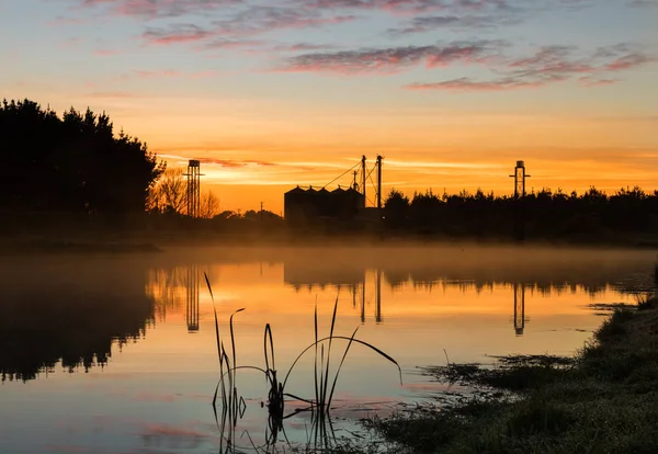 Foxton waterpark ochtend. — Stockfoto