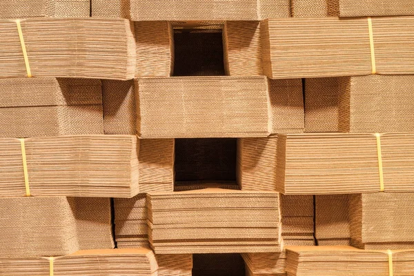 Cajas de cartón Pila plana — Foto de Stock