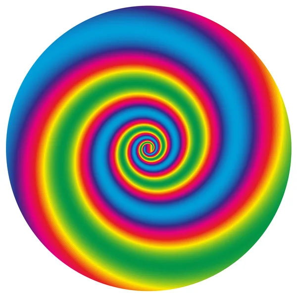 Rainbow swirl isolated on white — Stock Vector