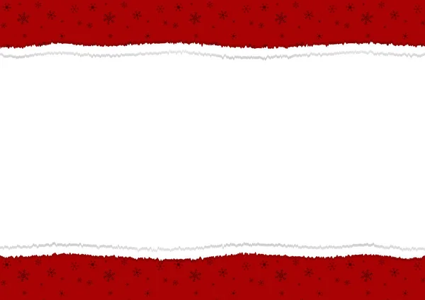Vánoční stylem slavnostní potrhaný papír s bílým pozadím v — Stockový vektor