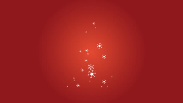 Tarjeta de Navidad - árbol está hecho de copos de nieve y luego aparece la Navidad con — Vídeo de stock
