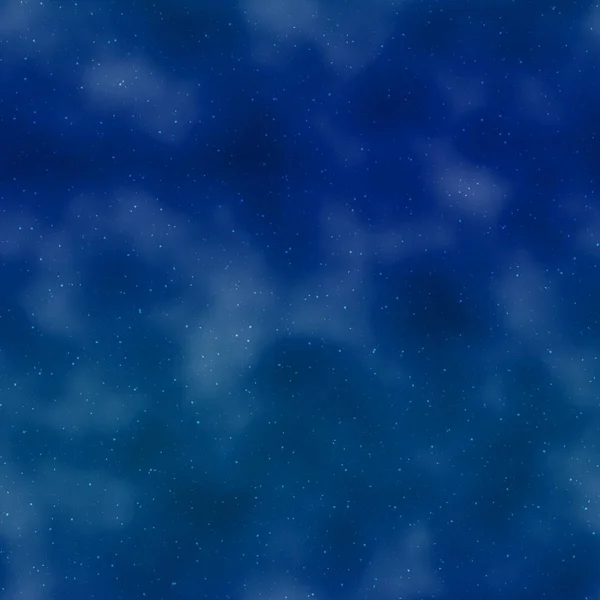 Dunkelblauer bewölkter Nachthimmel mit leuchtenden Sternen — Stockfoto