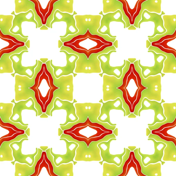 Seamless organic colorful abstract mosaic green pattern — Stock Photo, Image