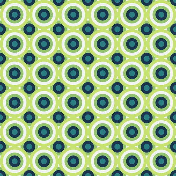 Seamless abstract pattern made by green and blue circles — Stock Vector