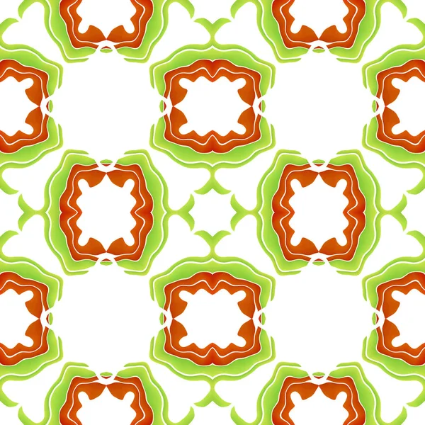 Motif vert mosaïque abstrait coloré organique sans couture — Photo