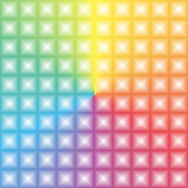 Färggrann rainbow övertoning med 3d illusion effekt fyrkantig ljus — Stock vektor