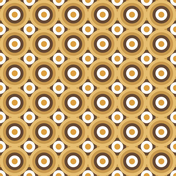 Nahtlose abstrakte Muster aus Kreisen in Brauntönen — Stockvektor