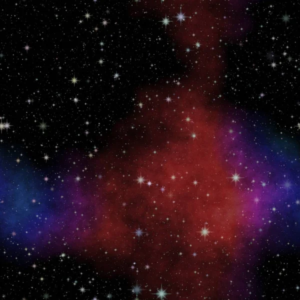 Increíble ilustración de nebulosas coloridas con estrellas en el espacio en b — Foto de Stock