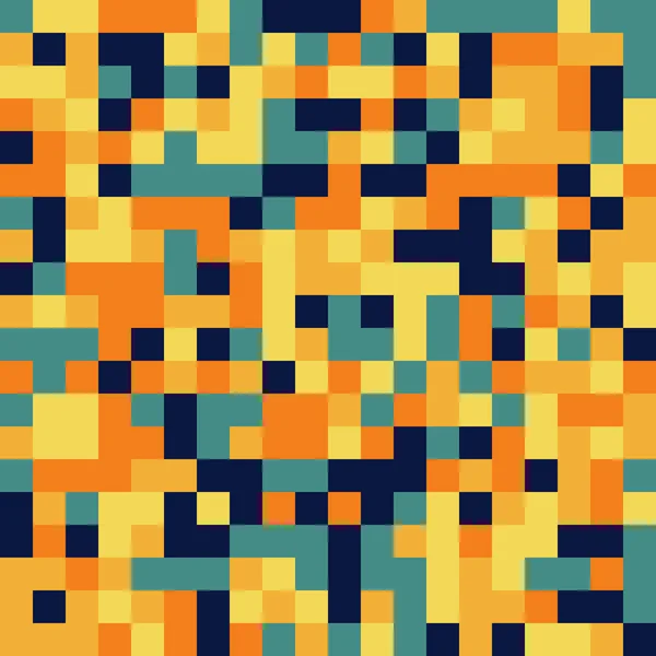 Kolorowy wzór w stylu 8 bit pikseli w jednolitych kolorach — Wektor stockowy