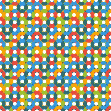 Parlak çocuk colo yuvarlak şekiller olağandışı Dikişsiz desen yapılmış