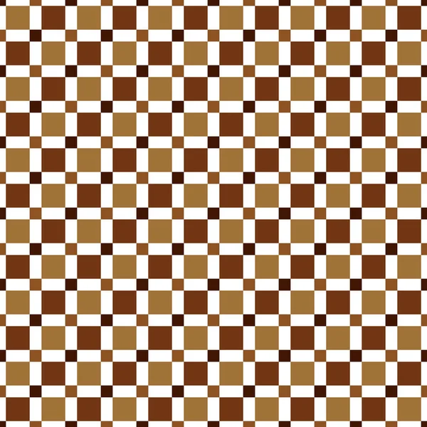 Бесшовный узор из цветных квадратов - оттенки коричневого на wh — стоковый вектор