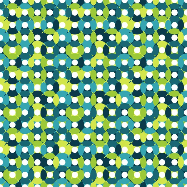Nahtloses Muster aus runden Formen in verschiedenen Blautönen — Stockvektor