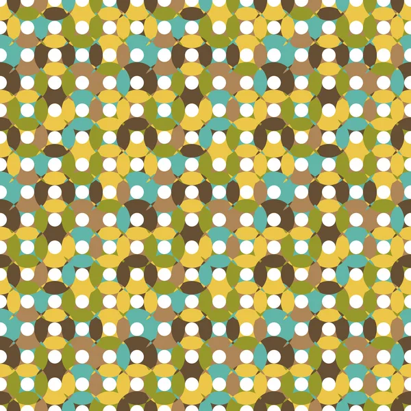 Nahtloses Muster aus runden Formen in verschiedenen Farbtönen — Stockvektor
