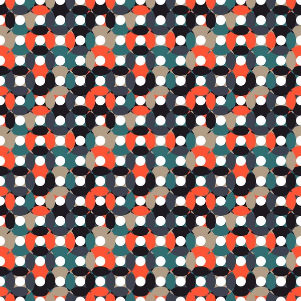Nahtloses Muster aus runden Formen in verschiedenen Farbtönen — Stockvektor