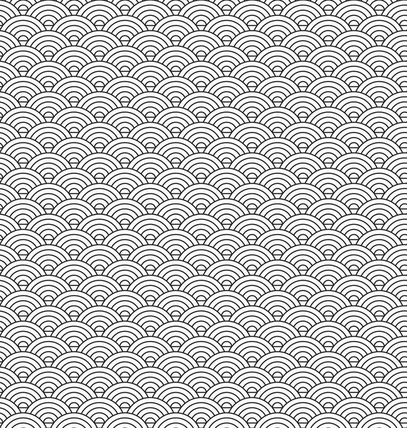 程式化的无缝模式制作的黑色线弧 — 图库矢量图片