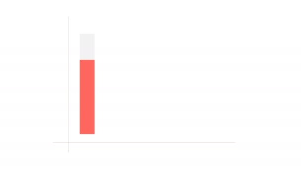 Gráfico de animação para diminuição / queda do seu estado financeiro — Vídeo de Stock