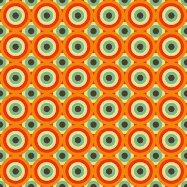 Dikişsiz soyut desen Vintage retro tarzı yaptı