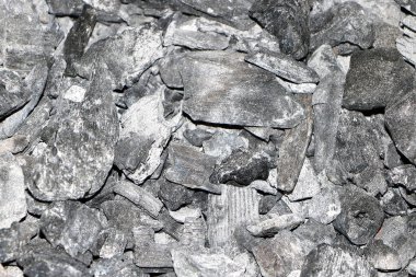 Yanma ve arka plan soğutma sonra siyah kömür