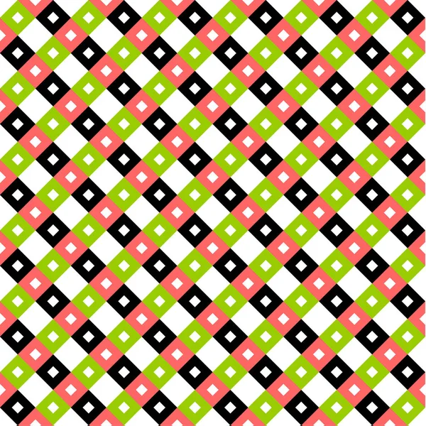 Nahtlose Swatch - quadratische oder rautenförmige Ornamente in diagonaler Weise in — Stockvektor