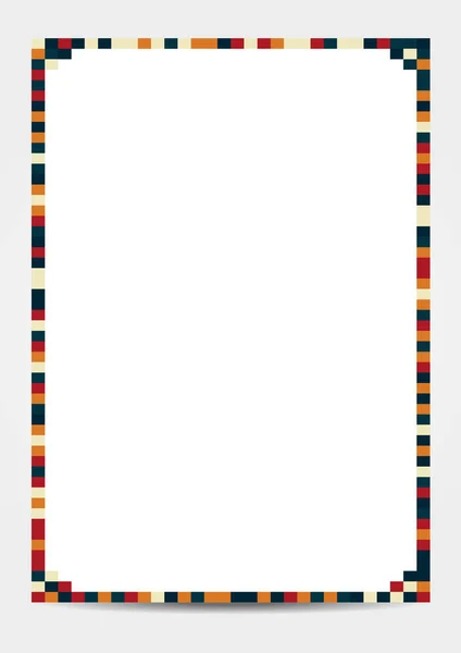 Nowoczesny szablon papieru A4 z małe kolorowe prostokąty jako — Wektor stockowy