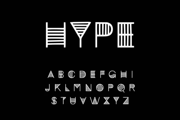 Hype met de hand getekend vector type lettertype in stripverhaal stijl — Stockvector