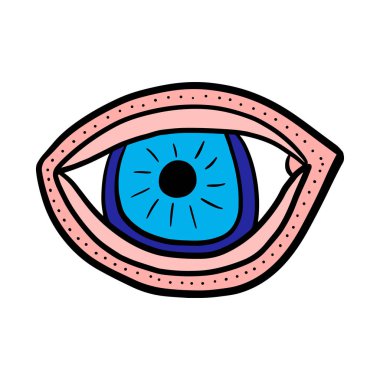 Çizgi film stili basım posterinde çizilmiş vektör logosunu aç