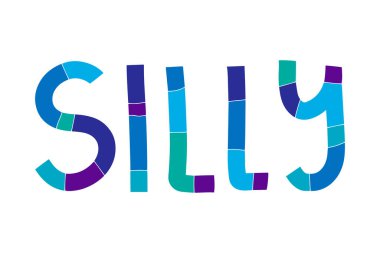 Çizgi roman stili harflerle çizilmiş aptal el çizimi vektör çizimi