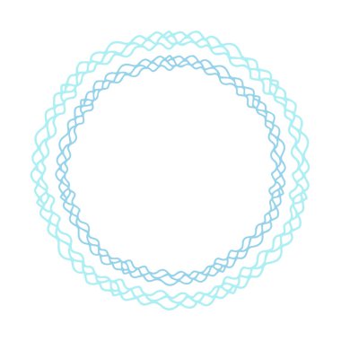 Mavi renkler el çizimi vektör çerçeve arkaplanı soyut biçim mandala