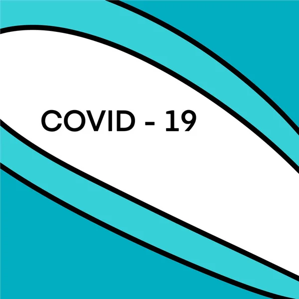 Covid-19 infección por coronavirus pandemia impresión cartel mano dibujado vector ilustración en historieta de dibujos animados — Archivo Imágenes Vectoriales