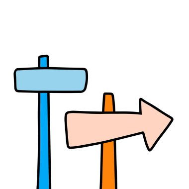 Boş oklar boş poster el çizimi vektör elementleri çizimi çizim çizim çizimi çizgi film tarzı yol tarzı macera baskı afişi