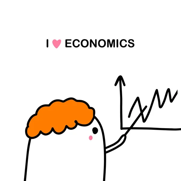 Encanta Economía Ilustración Vectorial Dibujado Mano Hombre Estilo Cómico Dibujos — Archivo Imágenes Vectoriales