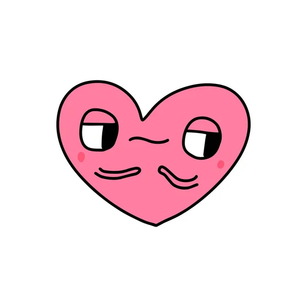 Envie Coeur Symbole Doodle Illustration Icône Dans Bande Dessinée Kawaii — Image vectorielle