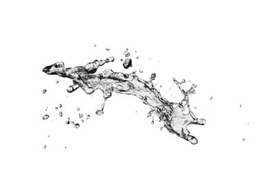 su sıçrama izole beyaz arka plan üzerinde