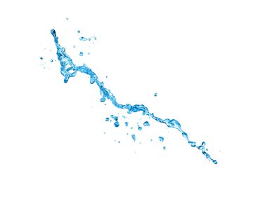 beyaz arkaplanda su sıçraması