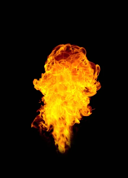 Fire Flames Black Background — Stock Photo, Image