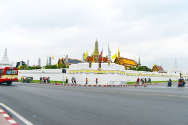 Wat Phra Kaew (Wat Phra Kaew) Zümrüt Buda Tapınağı, Bangkok Tayland manzarası, 2 Kasım 2019