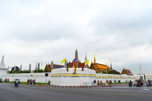Widok Wat Phrasrirattana Sasadaram Wat Phra Kaew Świątynia Szmaragdowej Buddy — Zdjęcie stockowe