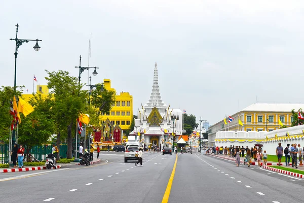 Widok Krajobraz Drogi Bangkok City Pillar Shrine Tajlandia Listopada 2019 — Zdjęcie stockowe