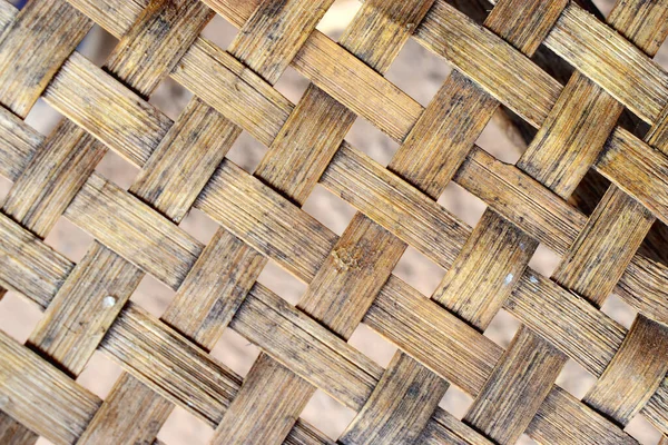 Сірий Колір Старого Бамбукового Візерунка Тканий Бамбуковий Фон — стокове фото