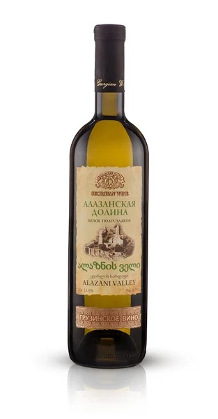 Bootle of  Georgian wine Alazani Valley — Stock Photo, Image