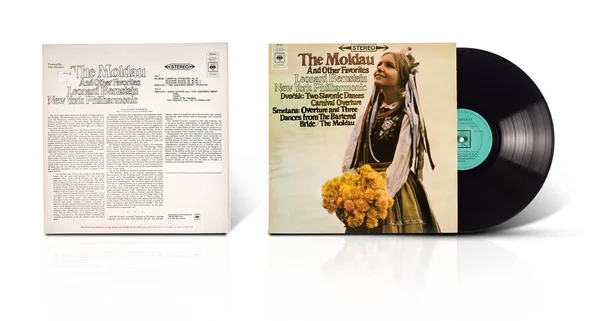 Old used vinyl album The Moldau and other favorites — Stock Photo, Image