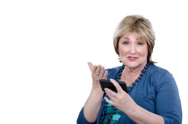 Cep telefonu soran ile kadın