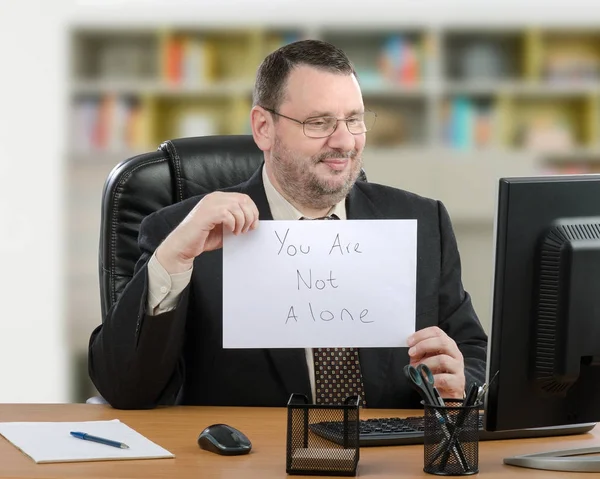 Psychiatrist offers therapy services online — Stock Photo, Image