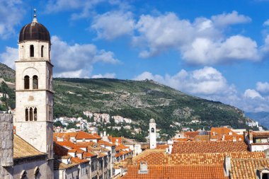 Hırvatistan 'daki Dubrovnik Eski Şehir Çatıları.