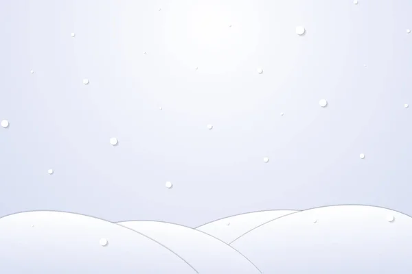 日中の降雪を背景にした冬の降雪 — ストックベクタ