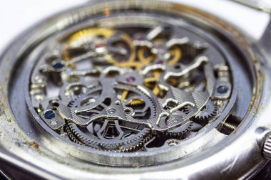 Eski saat eski kronograf saat mekanizması