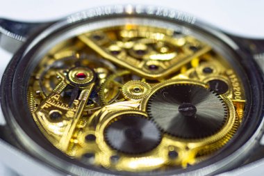 Eski saat eski kronograf saat mekanizması