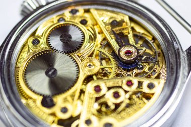 Eski saat eski kronograf saat mekanizması