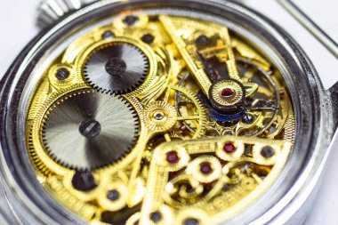 Eski saat eski kronograf saat mekanizması