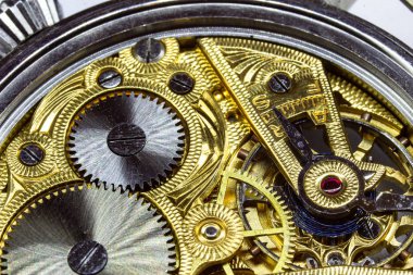 Eski saat eski kronograf saat mekanizması